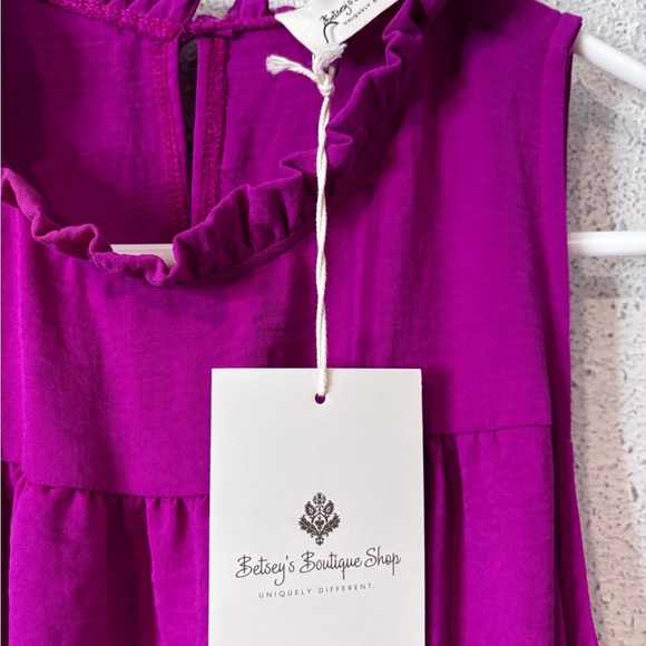 Chic Sleeveless Midi Dress in Rich Purple - Picture 3 of 5